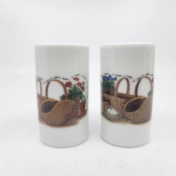 Vintage Olive Oyls Bread in a Basket Salt & Pepper Shakers Set Hand Painted 80s - Picture 1 of 6